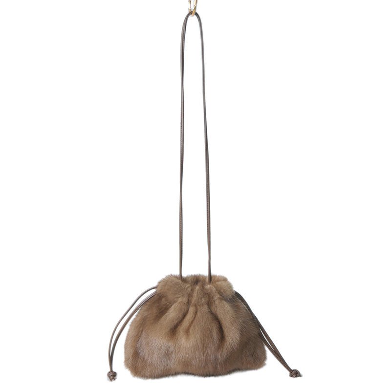 Mink Fur Drawstring Bag - Uniquely You Online - Handbag