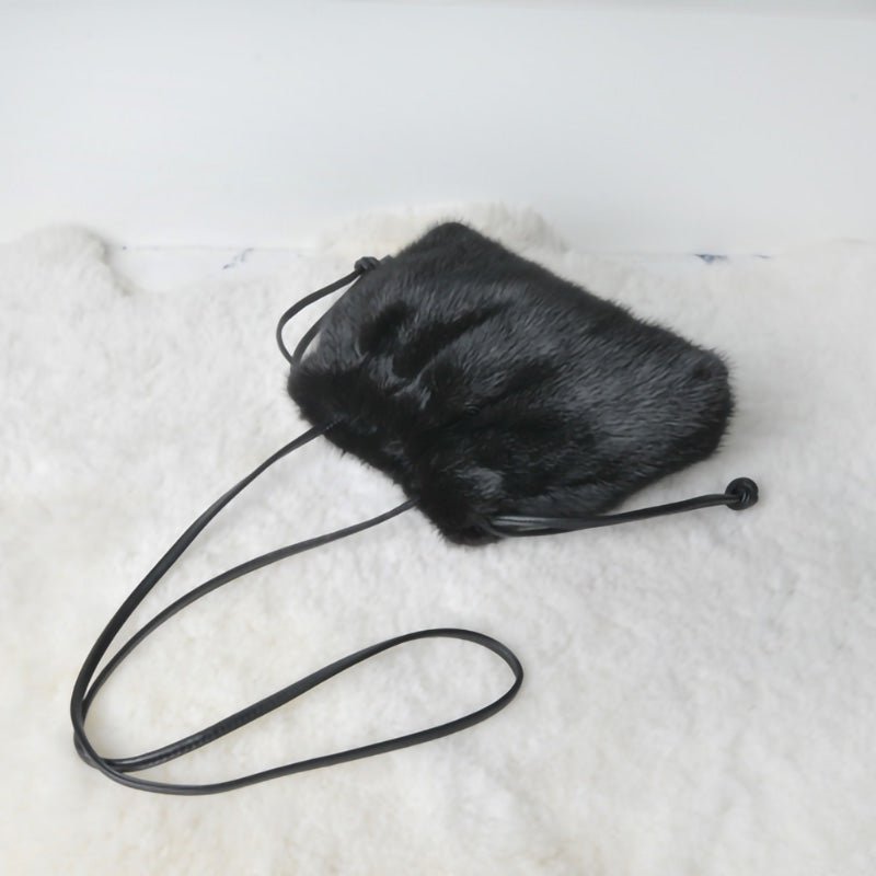 Mink Fur Drawstring Bag - Uniquely You Online - Handbag