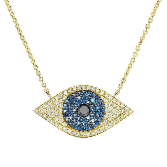 Moissanite Evil Eye Necklace - Uniquely You Online - Necklace