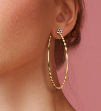 Moissanite Hoop Earrings - Uniquely You Online - Earrings