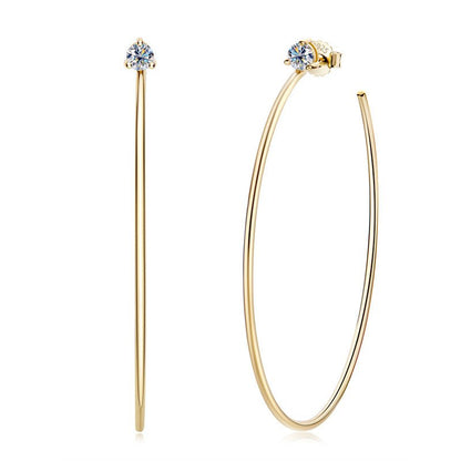 Moissanite Hoop Earrings - Uniquely You Online - Earrings