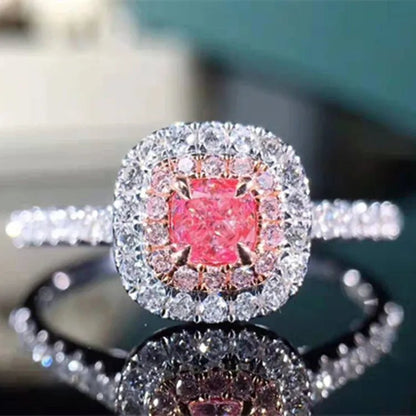 Natural Pink Square Diamond Ring - Uniquely You Online - Ring