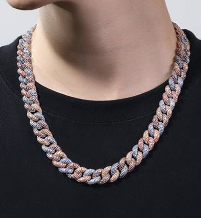 Natural Sapphire and Ruby Cuban Link Chain - Uniquely You Online - Chain and Bracelet