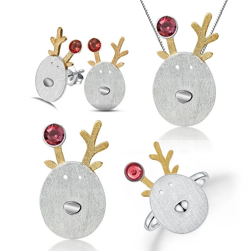 Natural Tourmaline Reindeer Jewelry Set - Uniquely You Online - Jewelry Set