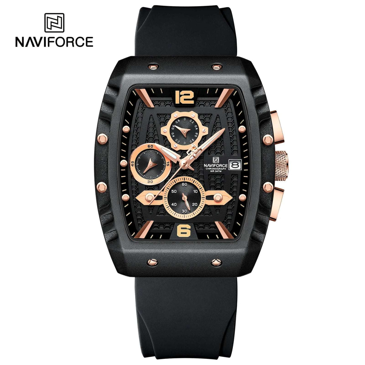 Naviforce 8025 Silicone Quartz Watch - Uniquely You Online - Watch