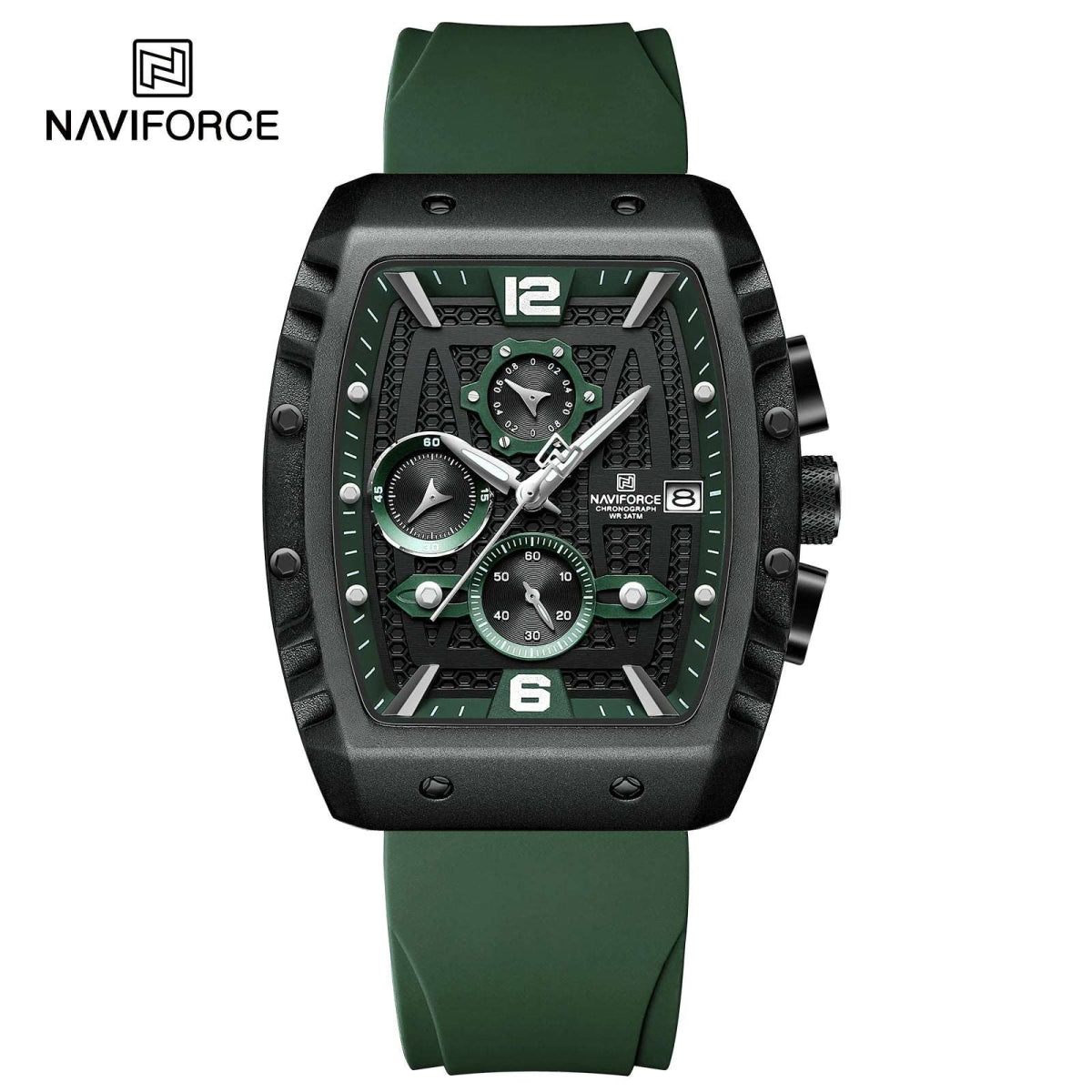 Naviforce 8025 Silicone Quartz Watch - Uniquely You Online - Watch