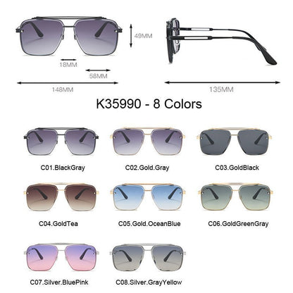 Oversized Double Bridge Aviator Sunglasses Series - Uniquely You Online - Sunglasses