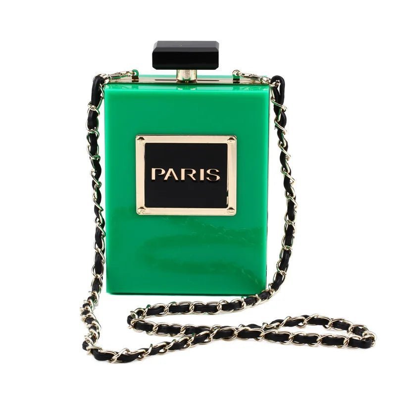 Paris Perfume Shaped Acrylic Novelty Bag - Uniquely You Online - Handbag