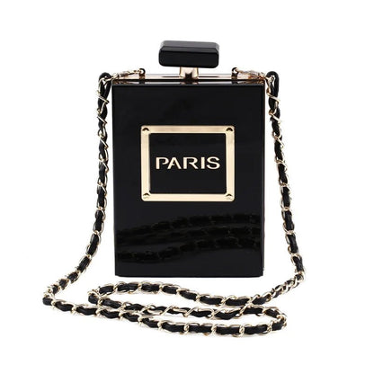 Paris Perfume Shaped Acrylic Novelty Bag - Uniquely You Online - Handbag