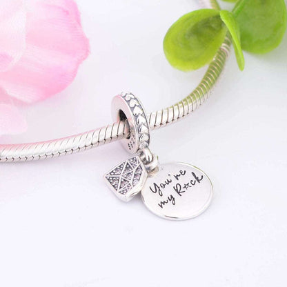 "You're my Rock" Diamond Charm - Uniquely You Online - Charms